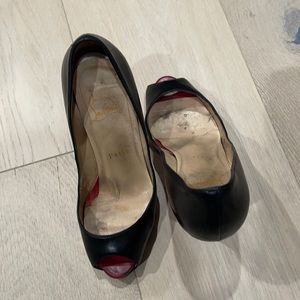 Christian Louboutin peep toe heels